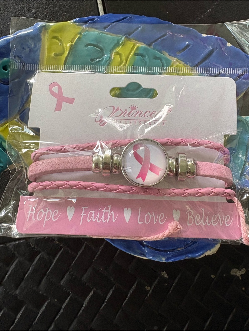 Pink Ribbon Multi-Strand Bracelet